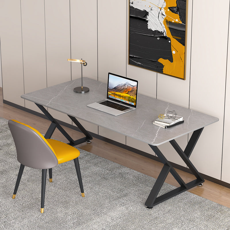 29,53 "H Destina rettangolare industriale da ufficio antico scrivania per le gambe metalliche