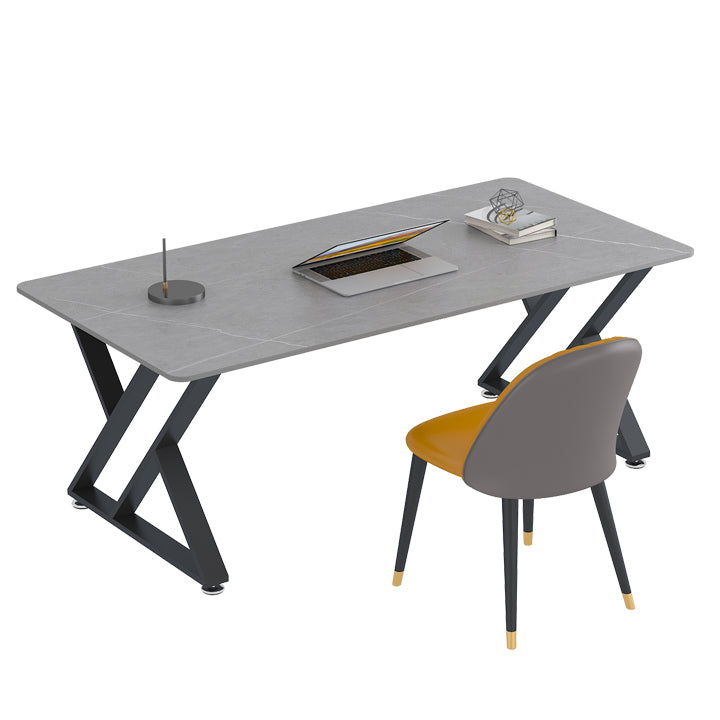 29,53 "H Destina rettangolare industriale da ufficio antico scrivania per le gambe metalliche