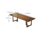Solid Wood Rectangular Office Desk Modern 1-shelf Writing Desk