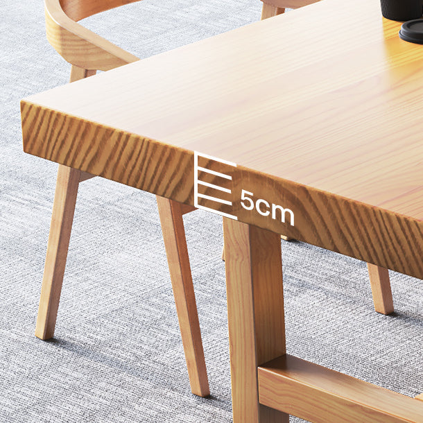 Bureau de bureau rectangulaire contemporain Bureau exécutif naturel pour le bureau