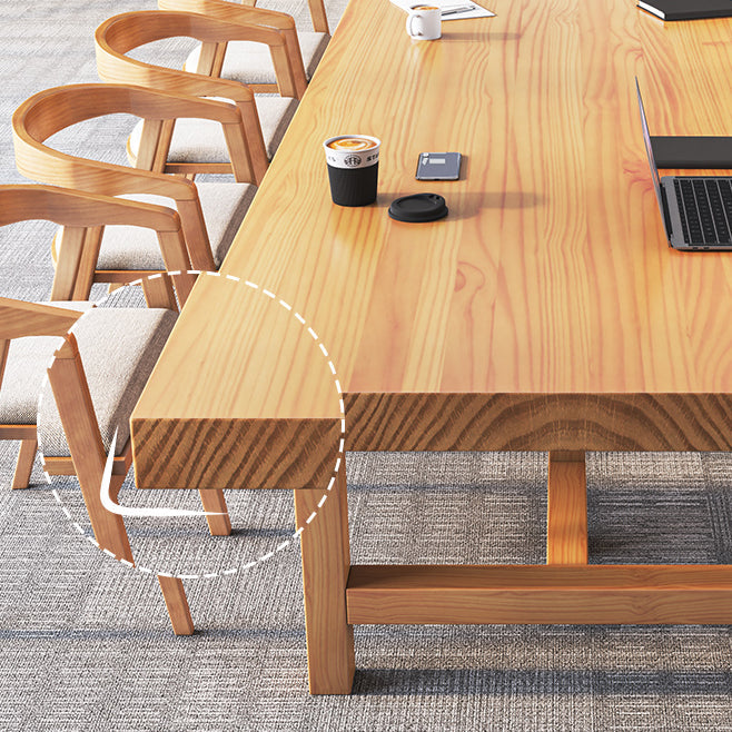 Bureau de bureau rectangulaire contemporain Bureau exécutif naturel pour le bureau