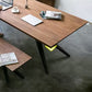 Bruin Industrial Writing Desk rechthoekig vaste houten bureau