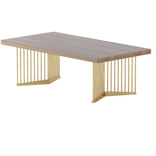 Scrivania rettangolare moderna scrivania naturale da ufficio con gambe metalliche