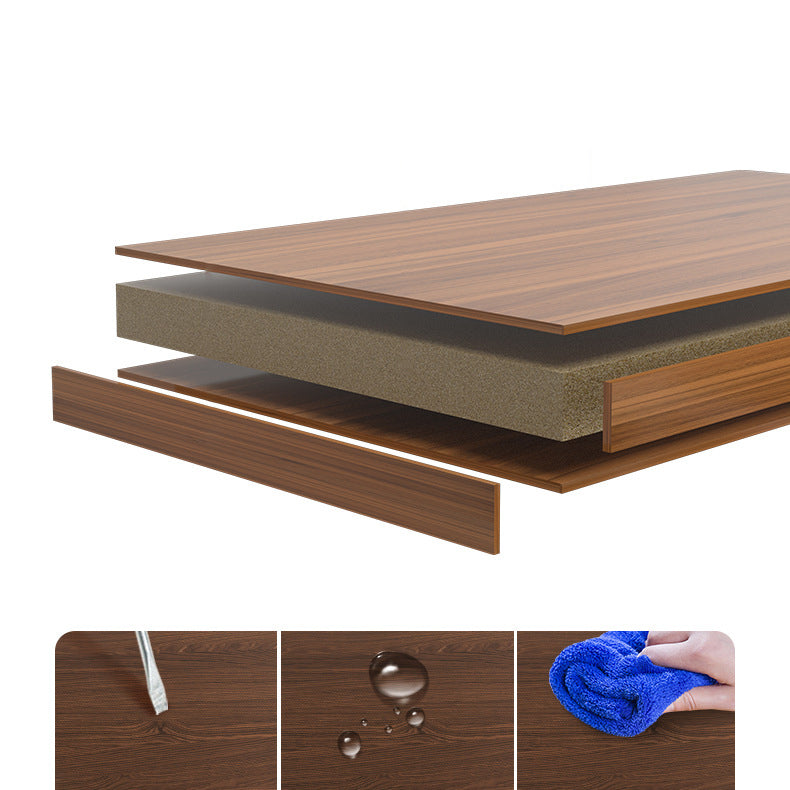 Bureau de bureau en bois moderne Gestion du câble Bureau d'ordinateur rectangulaire