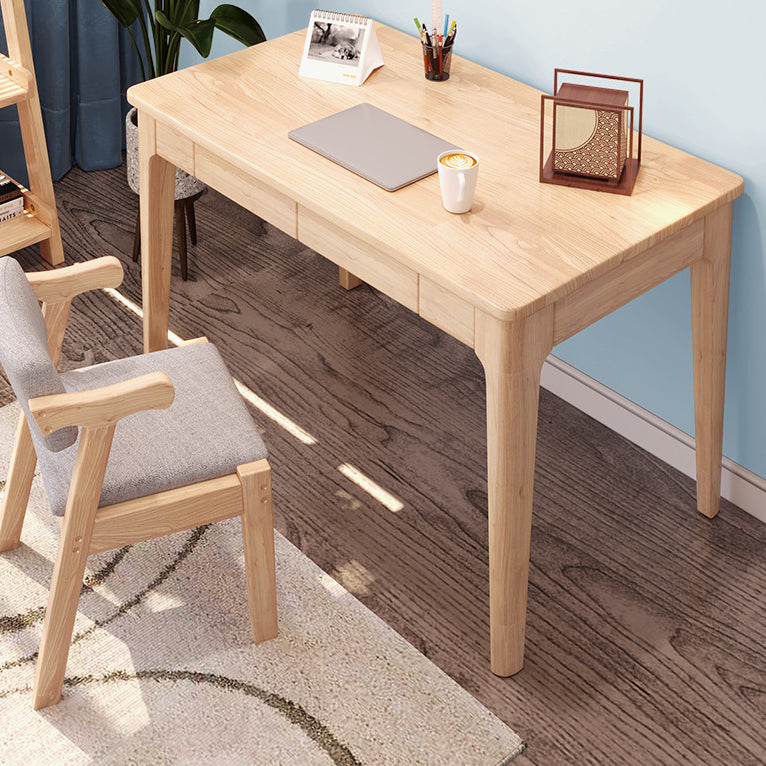 Scrivania contemporanea 21.65 "W Desk da scrittura in legno massiccio con cassetti