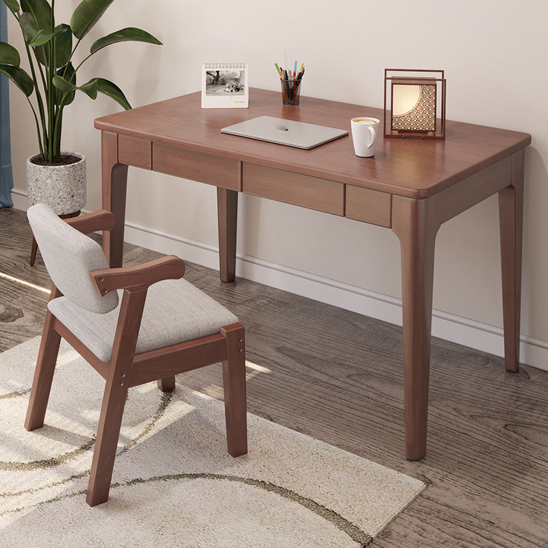 Scrivania contemporanea 21.65 "W Desk da scrittura in legno massiccio con cassetti