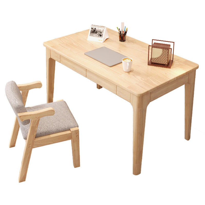 Scrivania contemporanea 21.65 "W Desk da scrittura in legno massiccio con cassetti