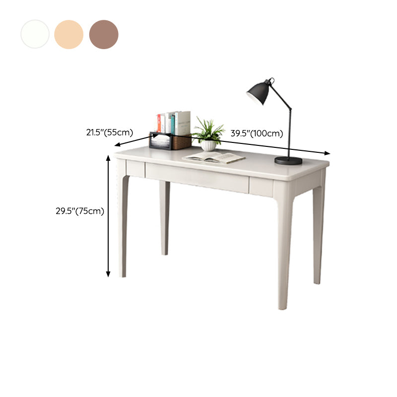 Scrivania contemporanea 21.65 "W Desk da scrittura in legno massiccio con cassetti