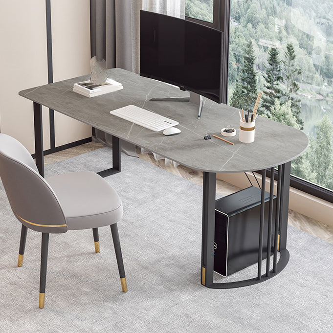 Scrivania da ufficio a mezzo circo industriale scrivania per finiture antiche con gambe metalliche