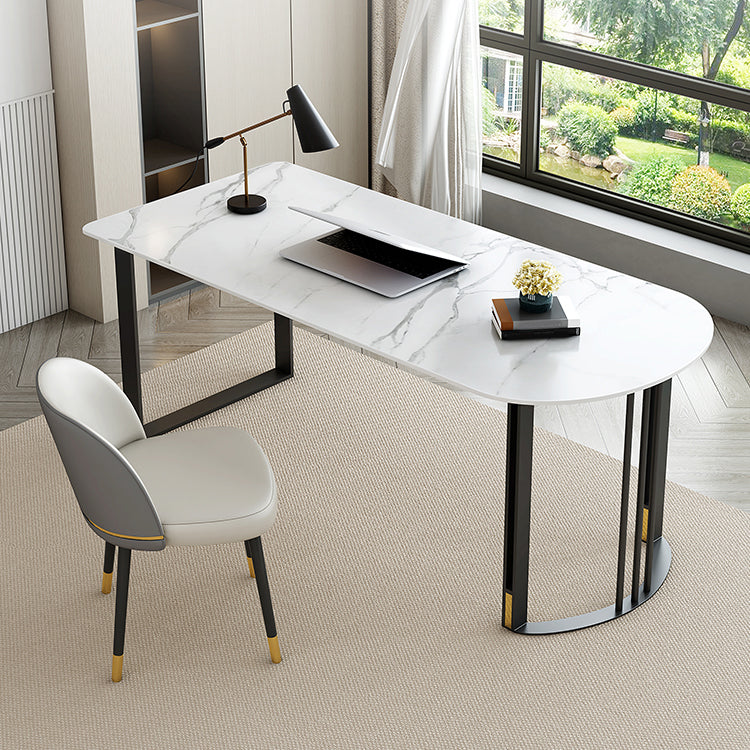 Scrivania da ufficio a mezzo circo industriale scrivania per finiture antiche con gambe metalliche