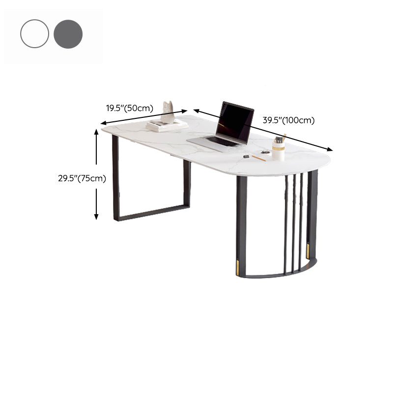 Scrivania da ufficio a mezzo circo industriale scrivania per finiture antiche con gambe metalliche