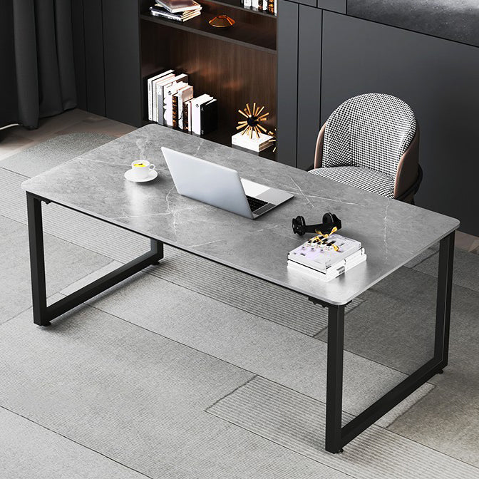 Bureau de bureau en pierre moderne 29,53 "haut de traîne de traîneau d'écriture pour le bureau