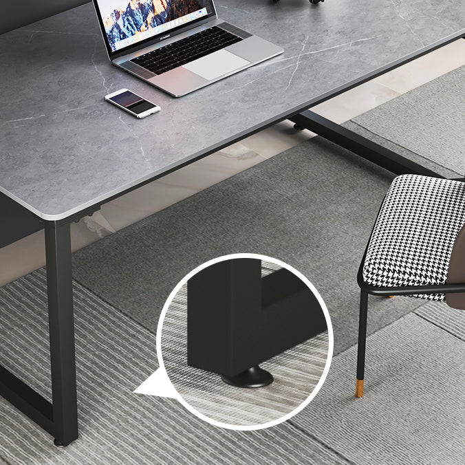 Bureau de bureau en pierre moderne 29,53 "haut de traîne de traîneau d'écriture pour le bureau