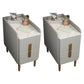 2 tiroirs en bois massif mères modernes des jambes comprenant une table de nuit, 19,7 "de haut