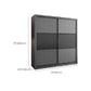 Modern Sliding Door Wardrobe for Bedroom Gray Manufactured Wood Cabinet