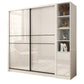 Sliding Door Wardrobe Closet White Wood Wardrobe Armoire with Shelves