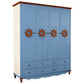Hinged Wardrobe Cabinet with Legs Coastal Wooden Wardrobe Armoire 68.5"L x 23"W x 82"H Blue Clearhalo 'Armoires & Wardrobes' 'armoires_wardrobes' 'Bedroom Furniture' 'furn' 'furn_armoires_wardrobes' 'Furniture' 6388082