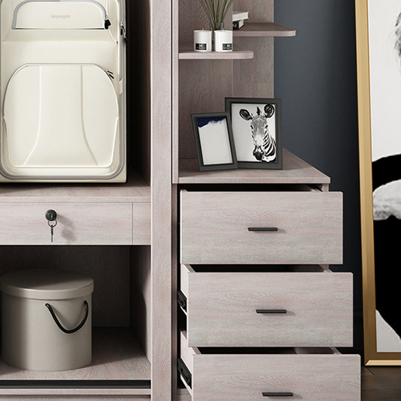 Sliding Wardrobe Closet with Shelves Modern Wardrobe Armoire Clearhalo 'Armoires & Wardrobes' 'armoires_wardrobes' 'Bedroom Furniture' 'furn' 'furn_armoires_wardrobes' 'Furniture' 6388111