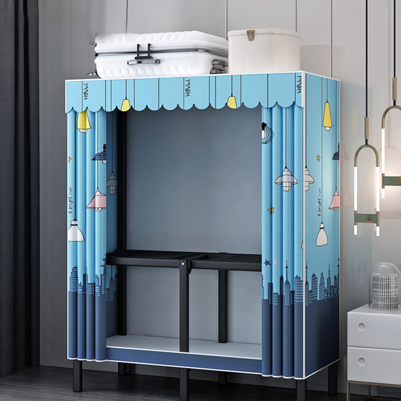 Zeitgenössische Garderobe Armoire mit Regalen Stahlgarderobe Schrank