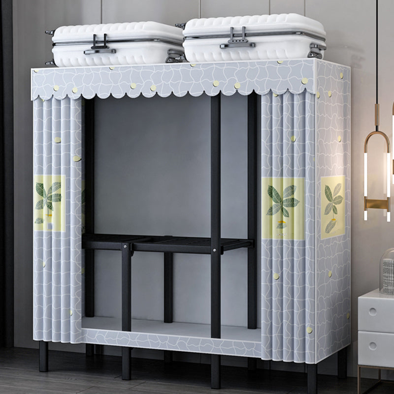 Zeitgenössische Garderobe Armoire mit Regalen Stahlgarderobe Schrank