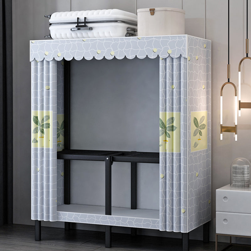 Zeitgenössische Garderobe Armoire mit Regalen Stahlgarderobe Schrank