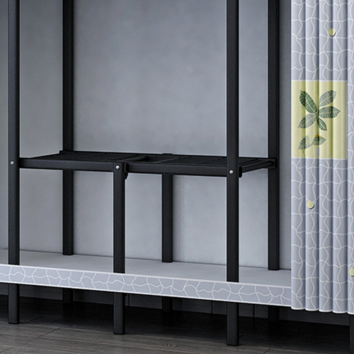 Zeitgenössische Garderobe Armoire mit Regalen Stahlgarderobe Schrank