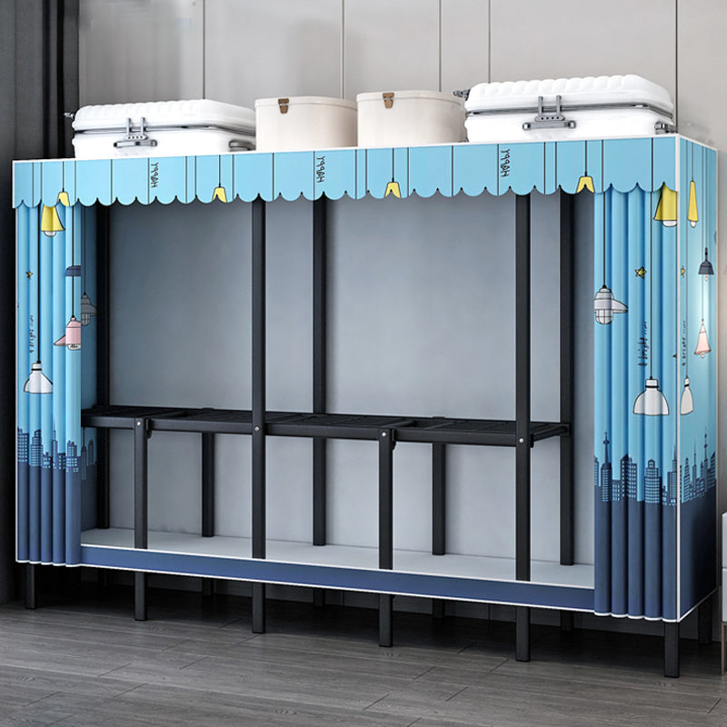 Zeitgenössische Garderobe Armoire mit Regalen Stahlgarderobe Schrank