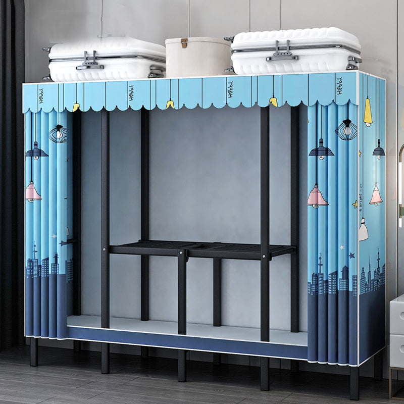 Zeitgenössische Garderobe Armoire mit Regalen Stahlgarderobe Schrank