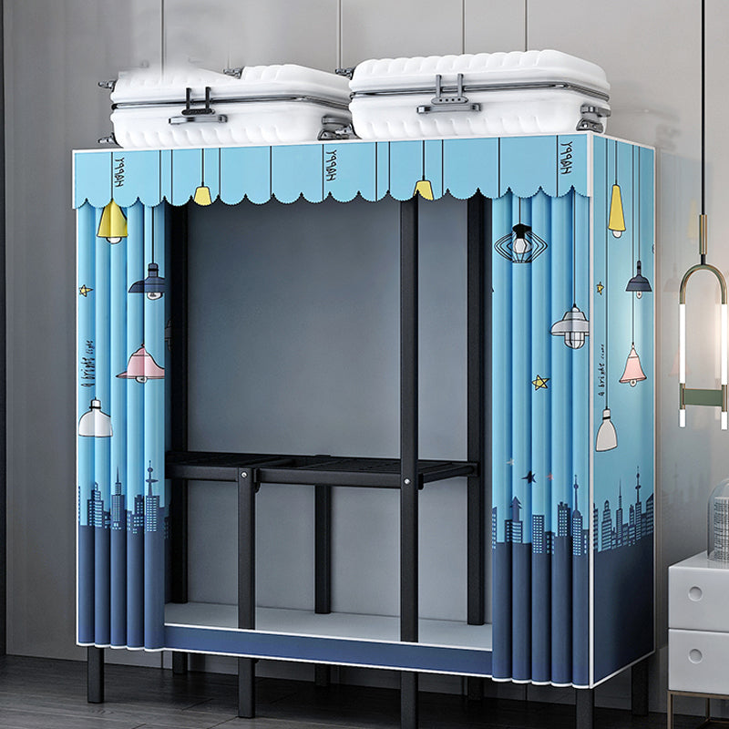 Zeitgenössische Garderobe Armoire mit Regalen Stahlgarderobe Schrank