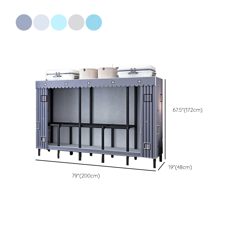 Zeitgenössische Garderobe Armoire mit Regalen Stahlgarderobe Schrank