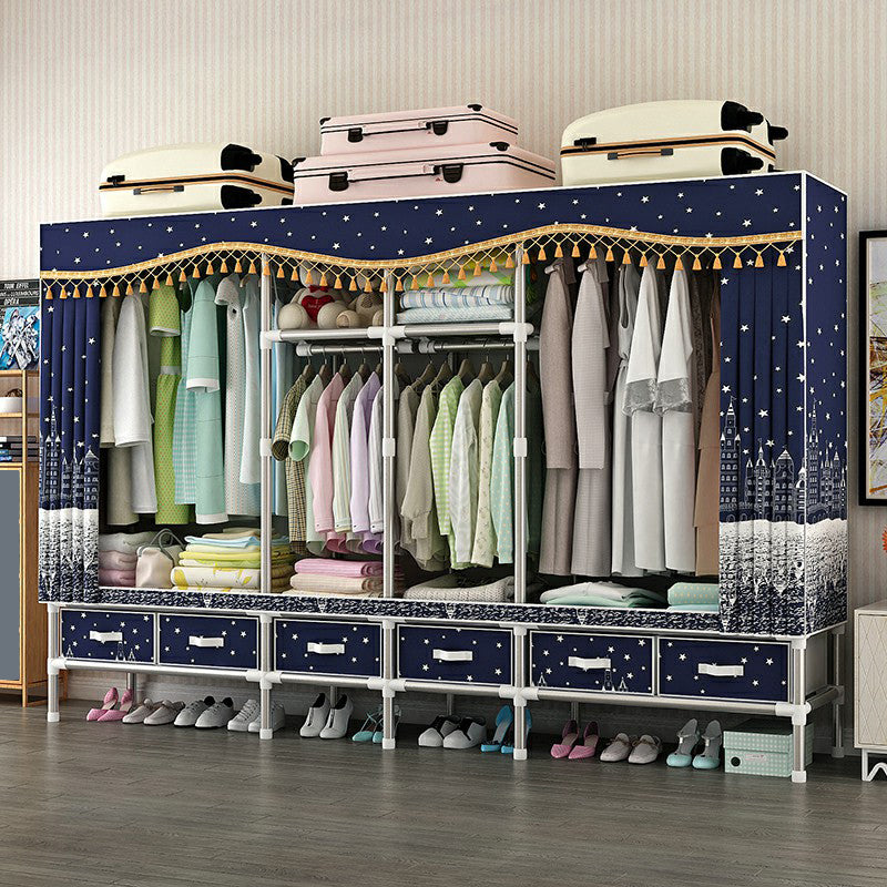 Armoire d'armoire en acier avec étagères Armoire de garde-robe moderne avec tiroir