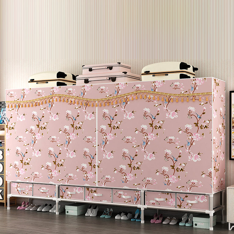 Armoire d'armoire en acier avec étagères Armoire de garde-robe moderne avec tiroir