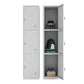 Steel Storage Cabinet Industrial Hinged Wardrobe Armoire for Home