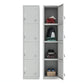 Steel Storage Cabinet Industrial Hinged Wardrobe Armoire for Home
