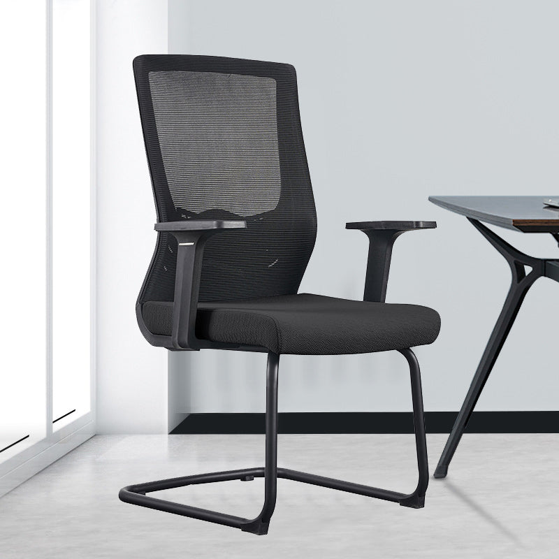Contemporary Chrome Frame Arm Chair High Back Office Desk Chair 1 Piece Clearhalo 'furn' 'furn_office_chair' 'Furniture' 'Office Chairs' 'Office Furniture' 'office_chair' 6388235