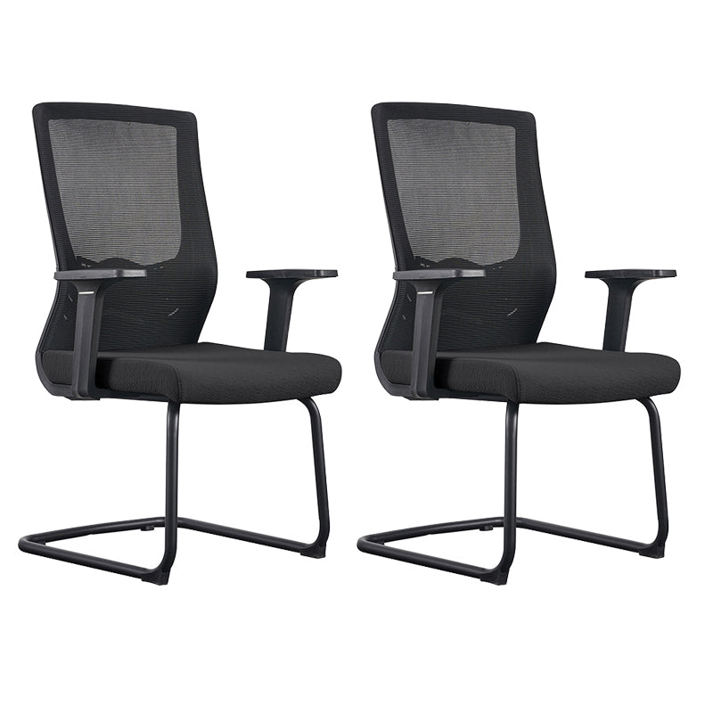 Contemporary Chrome Frame Arm Chair High Back Office Desk Chair 2 Piece Set Clearhalo 'furn' 'furn_office_chair' 'Furniture' 'Office Chairs' 'Office Furniture' 'office_chair' 6388236