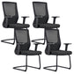 Contemporary Chrome Frame Arm Chair High Back Office Desk Chair 4 Piece Set Clearhalo 'furn' 'furn_office_chair' 'Furniture' 'Office Chairs' 'Office Furniture' 'office_chair' 6388238