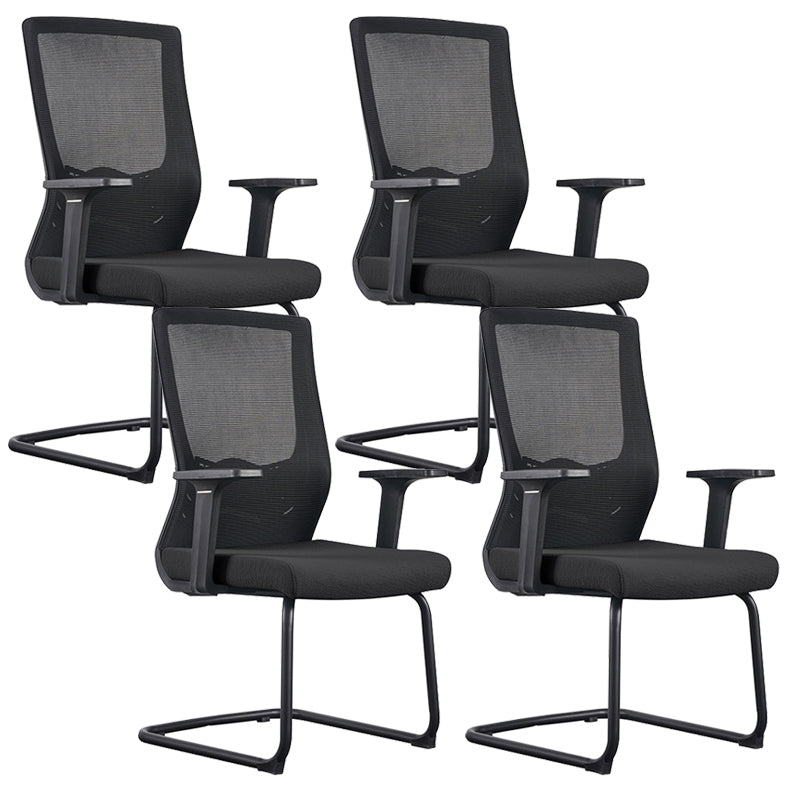 Contemporary Chrome Frame Arm Chair High Back Office Desk Chair 4 Piece Set Clearhalo 'furn' 'furn_office_chair' 'Furniture' 'Office Chairs' 'Office Furniture' 'office_chair' 6388238