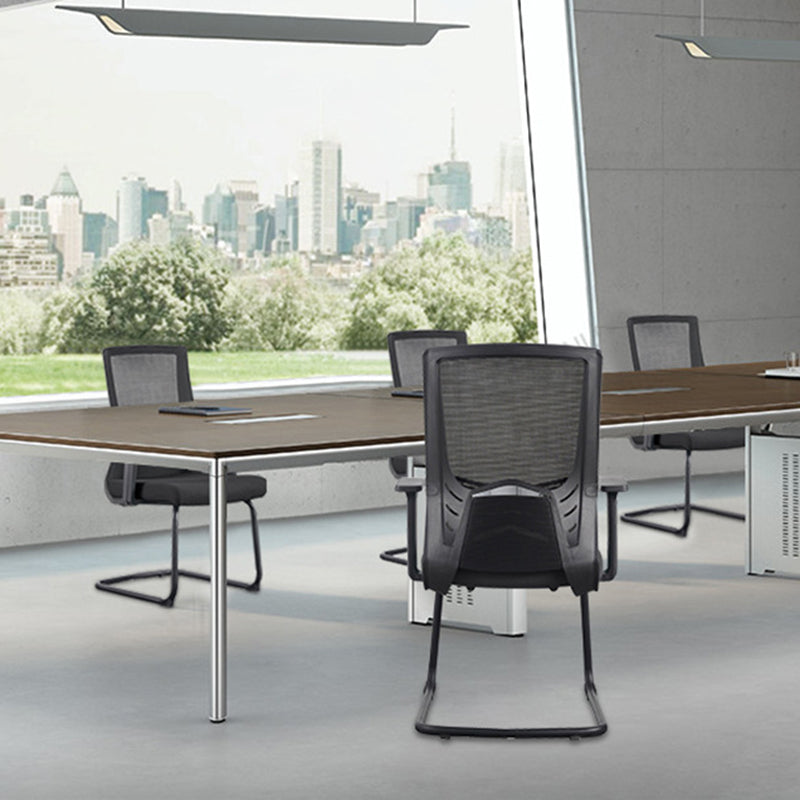 Contemporary Chrome Frame Arm Chair High Back Office Desk Chair Clearhalo 'furn' 'furn_office_chair' 'Furniture' 'Office Chairs' 'Office Furniture' 'office_chair' 6388239
