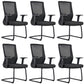 Contemporary Chrome Frame Arm Chair High Back Office Desk Chair 6 Piece Set Clearhalo 'furn' 'furn_office_chair' 'Furniture' 'Office Chairs' 'Office Furniture' 'office_chair' 6388240