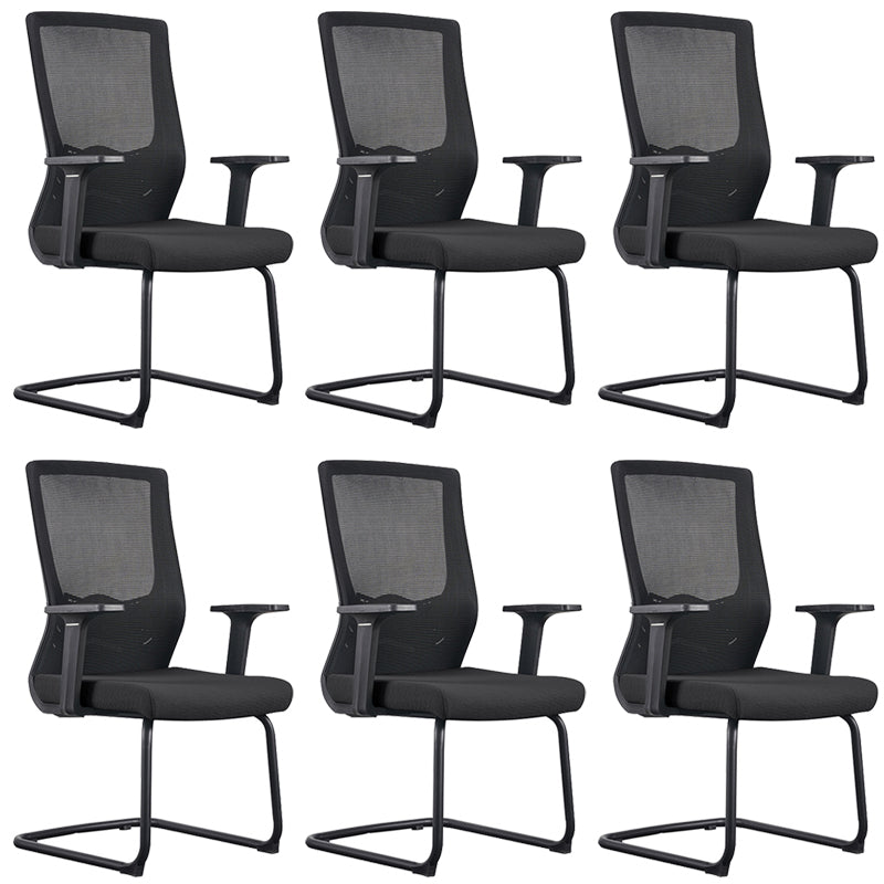 Contemporary Chrome Frame Arm Chair High Back Office Desk Chair 6 Piece Set Clearhalo 'furn' 'furn_office_chair' 'Furniture' 'Office Chairs' 'Office Furniture' 'office_chair' 6388240