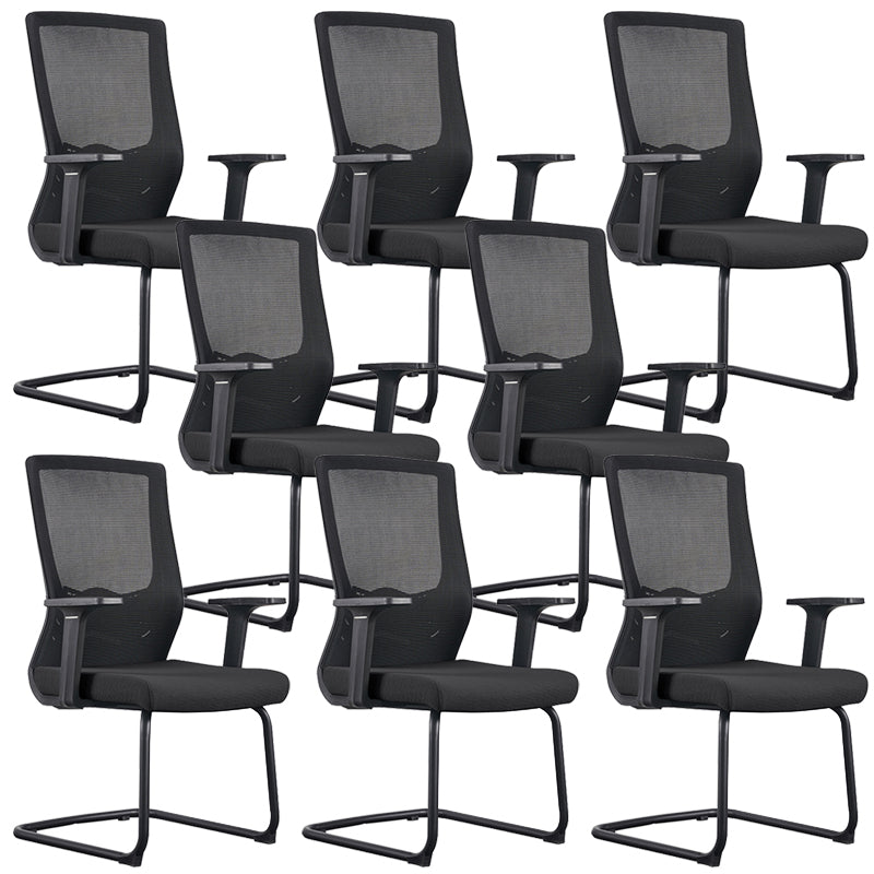 Contemporary Chrome Frame Arm Chair High Back Office Desk Chair 8 Piece Set Clearhalo 'furn' 'furn_office_chair' 'Furniture' 'Office Chairs' 'Office Furniture' 'office_chair' 6388242
