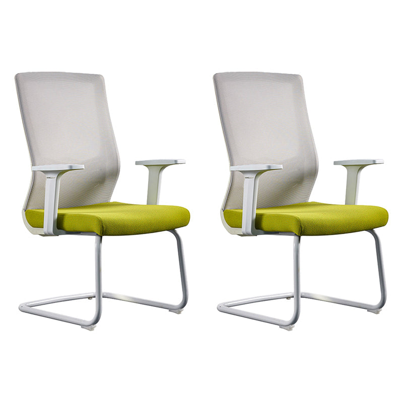 Contemporary Arm Chair No Wheels with Breathable AirGrid Seat and Back Desk Chair 2 Piece Set Clearhalo 'furn' 'furn_office_chair' 'Furniture' 'Office Chairs' 'Office Furniture' 'office_chair' 6388247