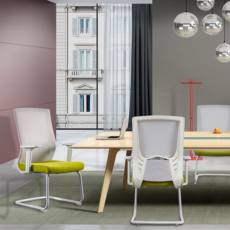 Contemporary Arm Chair No Wheels with Breathable AirGrid Seat and Back Desk Chair Clearhalo 'furn' 'furn_office_chair' 'Furniture' 'Office Chairs' 'Office Furniture' 'office_chair' 6388248