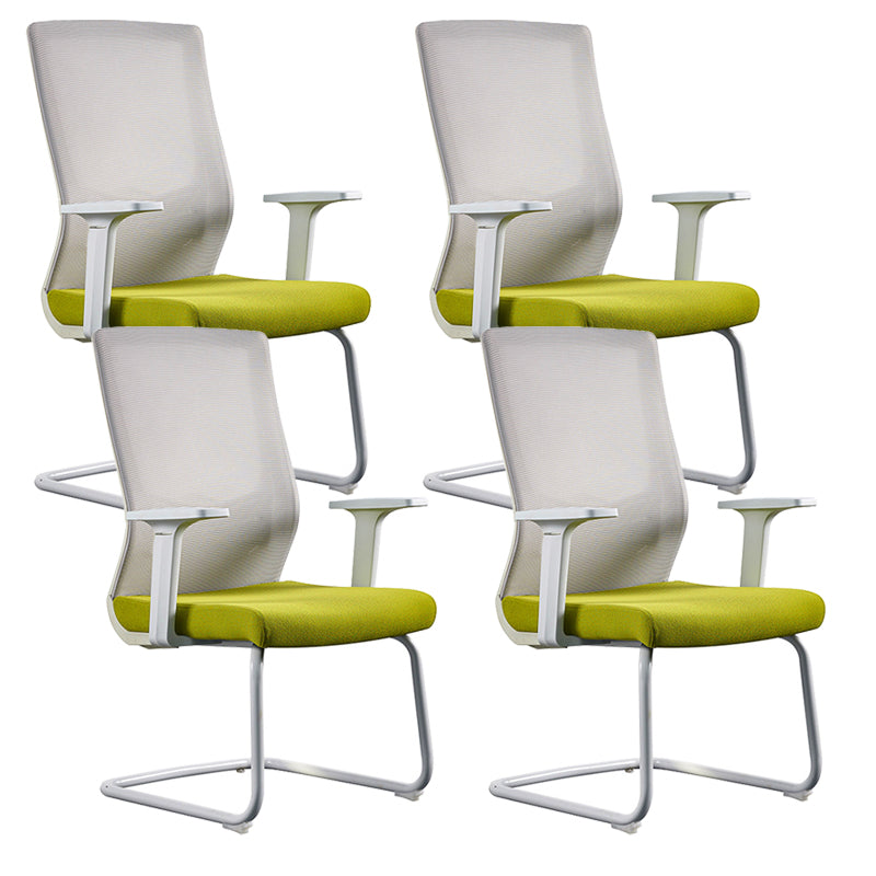 Contemporary Arm Chair No Wheels with Breathable AirGrid Seat and Back Desk Chair 4 Piece Set Clearhalo 'furn' 'furn_office_chair' 'Furniture' 'Office Chairs' 'Office Furniture' 'office_chair' 6388249