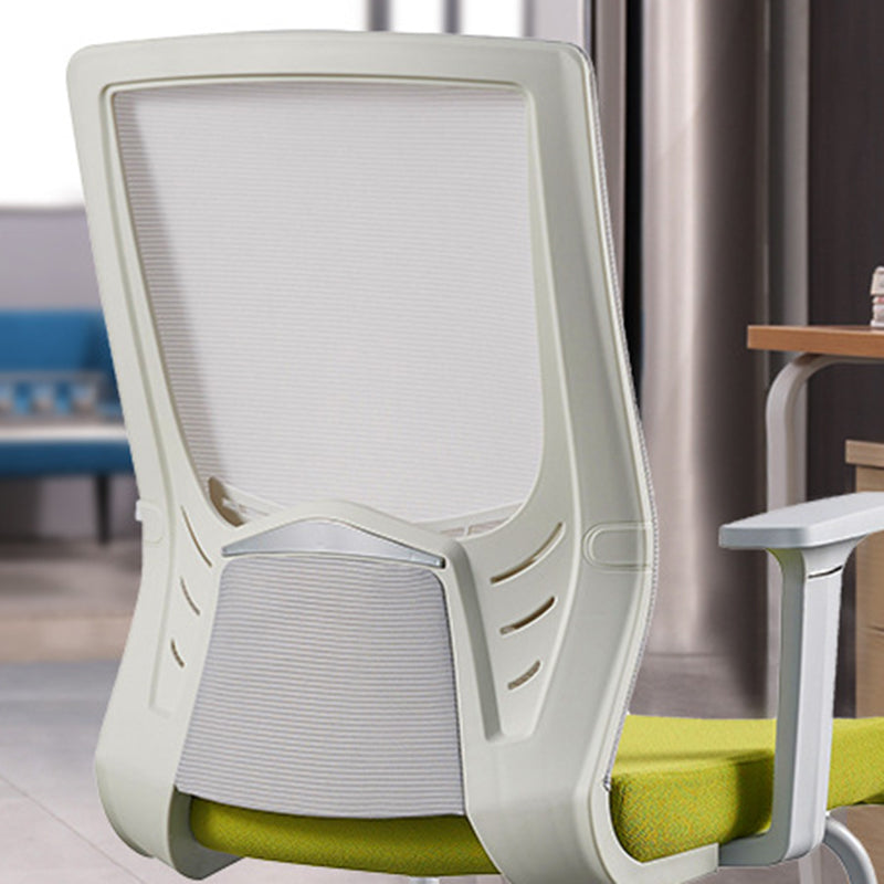 Contemporary Arm Chair No Wheels with Breathable AirGrid Seat and Back Desk Chair Clearhalo 'furn' 'furn_office_chair' 'Furniture' 'Office Chairs' 'Office Furniture' 'office_chair' 6388250
