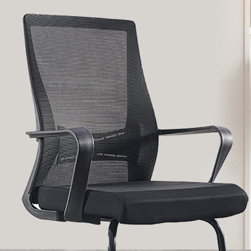 Black Mid-Back Office Chair Mesh Chair with Armrest Desk Chair Clearhalo 'furn' 'furn_office_chair' 'Furniture' 'Office Chairs' 'Office Furniture' 'office_chair' 6388271