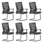 Black Mid-Back Office Chair Mesh Chair with Armrest Desk Chair 6 Piece Set Clearhalo 'furn' 'furn_office_chair' 'Furniture' 'Office Chairs' 'Office Furniture' 'office_chair' 6388272
