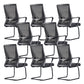Black Mid-Back Office Chair Mesh Chair with Armrest Desk Chair 8 Piece Set Clearhalo 'furn' 'furn_office_chair' 'Furniture' 'Office Chairs' 'Office Furniture' 'office_chair' 6388274