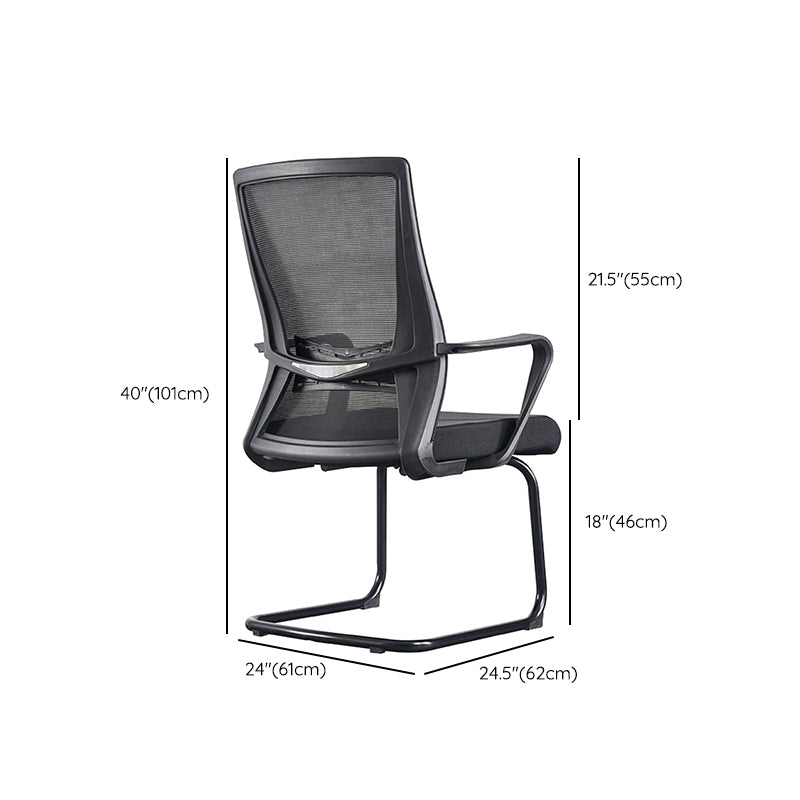 Black Mid-Back Office Chair Mesh Chair with Armrest Desk Chair Clearhalo 'furn' 'furn_office_chair' 'Furniture' 'Office Chairs' 'Office Furniture' 'office_chair' 6388276